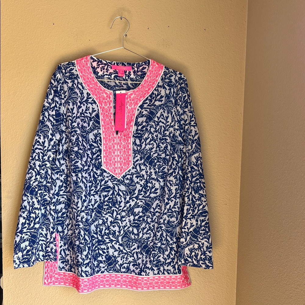 NWT Lilly Pulitzer Tunic Top Ocean Cove Tunic L - Picture 6 of 15